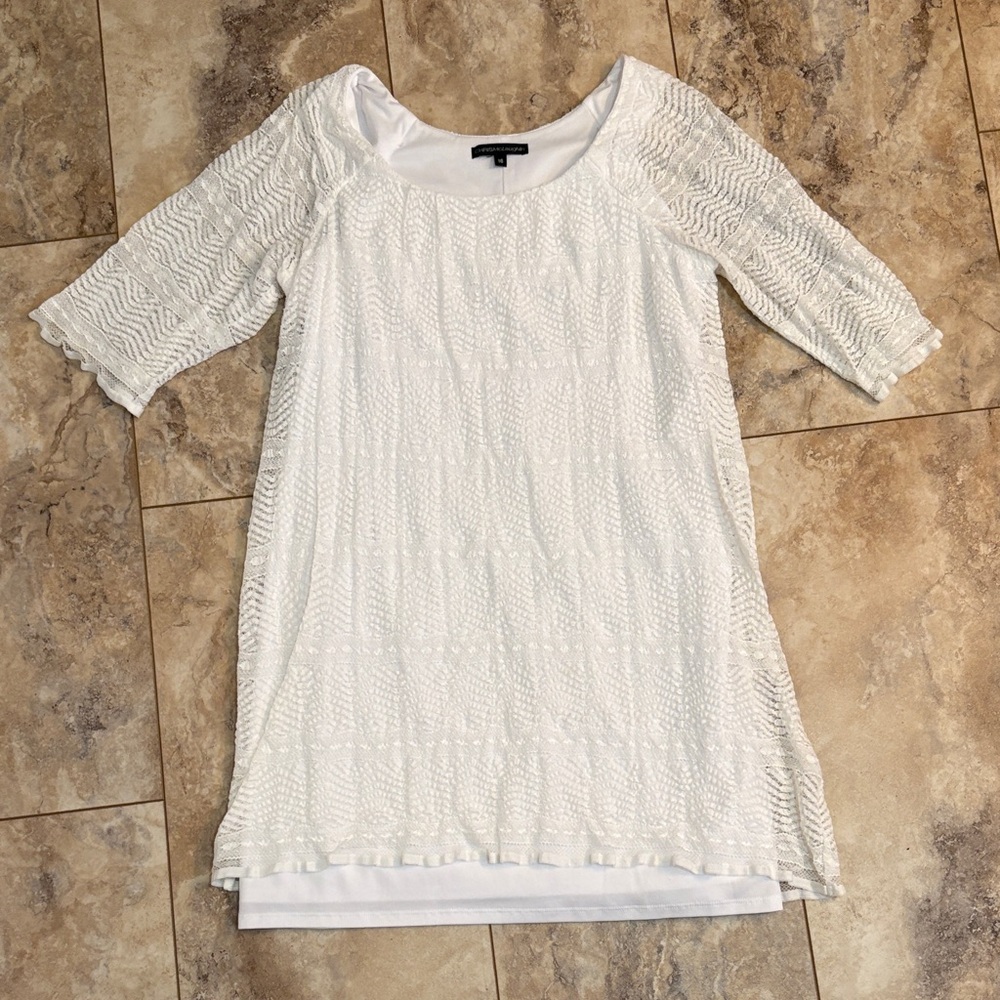 White Lace Dress Plus Size